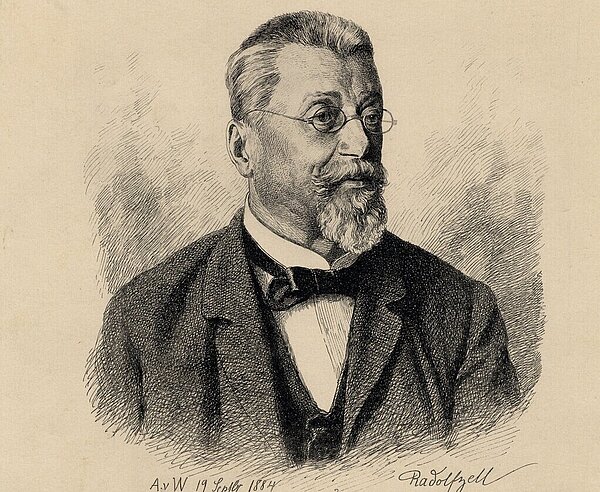 Das Portrait zeigt den Schriftsteller Joseph Victor von Scheffel.