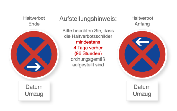 Haltverbotsschilder bei Umzug beantragen