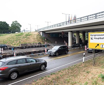 Südtangente bei der Schwarzwaldbrücke