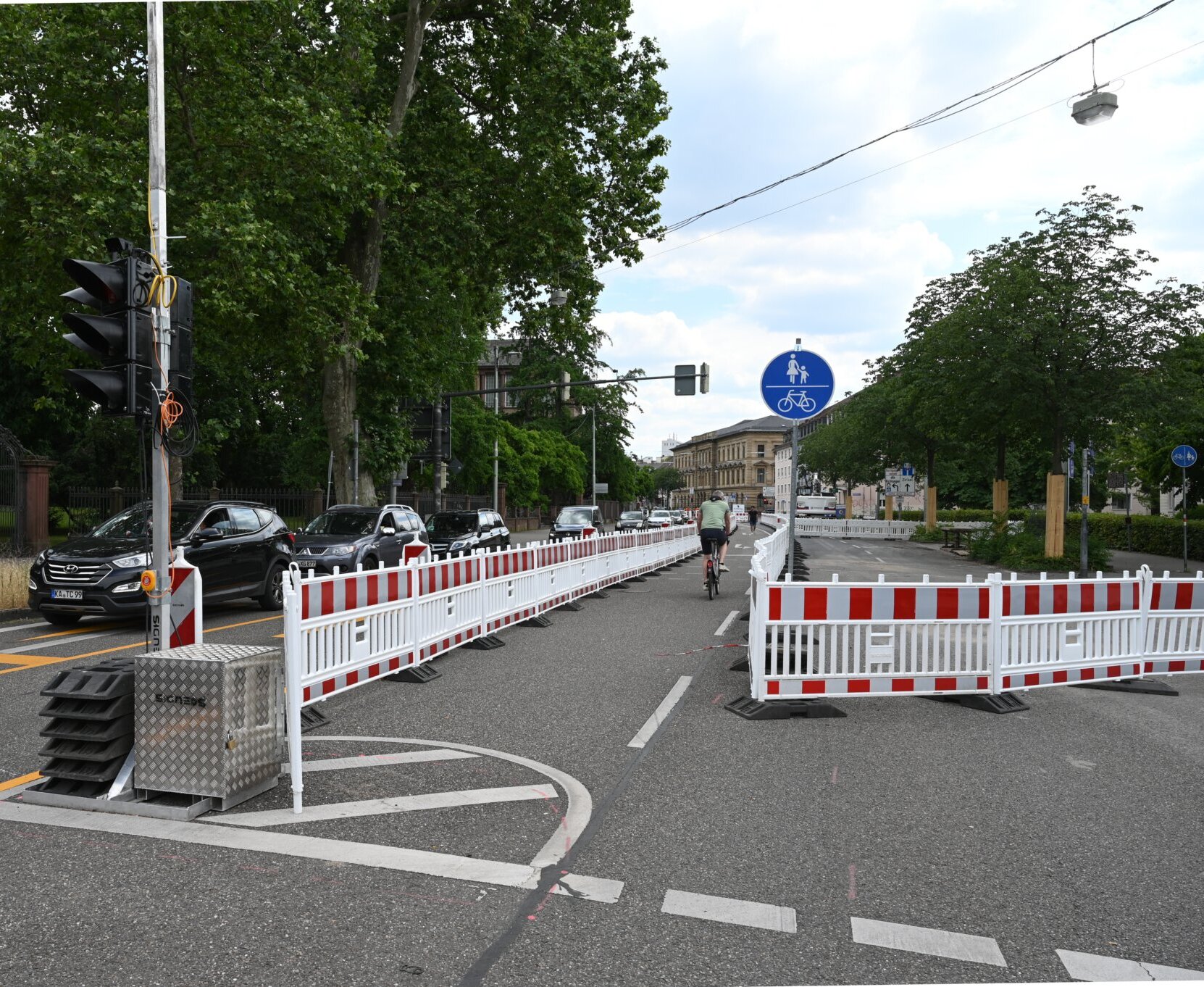 Radwegabschnitt der Radroute 12 in der Innenstadt-West