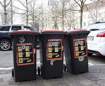 Müllcontainer für Wertstoff
