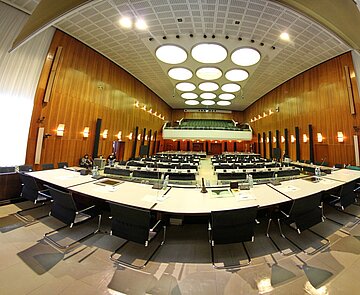 Panoramafoto des Bürgersaals im Rathaus am Marktplatz