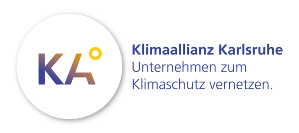 Logo der Klimaallianz Karlsruhe. Unternehmen zum Klimaschutz vernetzen.