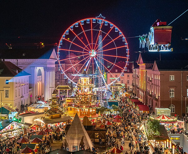 Blick auf den Christkindlesmarkt.
