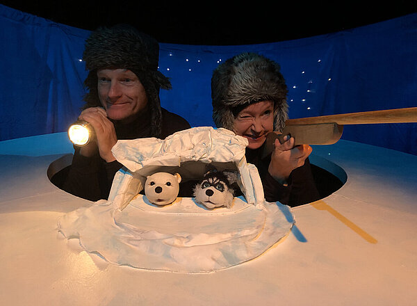 Bühnenabbildung kleiner Eisbär, marotte-Figurentheater