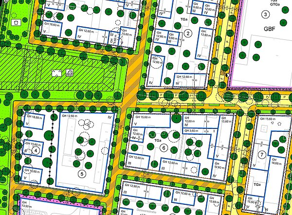 Ausschnitt Bebauungsplan