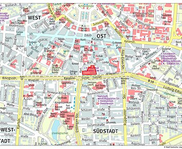 Frühzeitige Öffentlichkeitsbeteiligung: Bebauungsplan "Kriegsstraße 100", Karlsruhe - Innenstadt-Ost