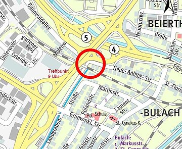 Treffpunkt der Gewässerschau am Malscher Landgraben