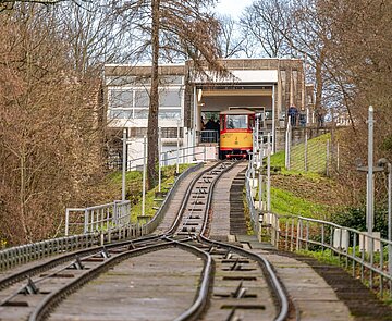 Turmbergbahn in Karlsruhe-Durlach im Dezember 2024 vor vorläufigem Ende des Betriebs