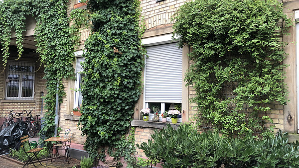 Begrünter Innenhof in der Gerwigstrasse