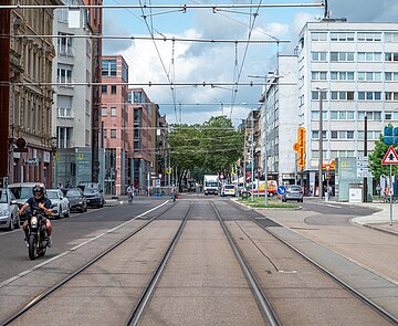 Blick auf die östliche Kaiserstraße