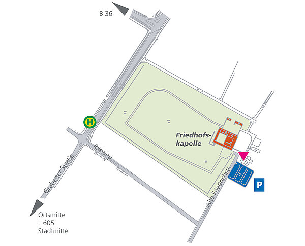 Plan Hauptfriedhof Neureut