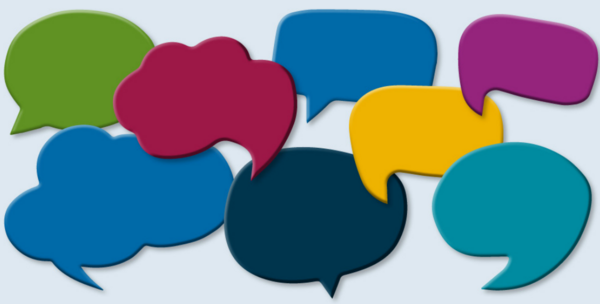 Bunte Sprechblasen 