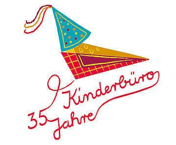 Jubiläumslogo Kinderbüro 35 Jahre
