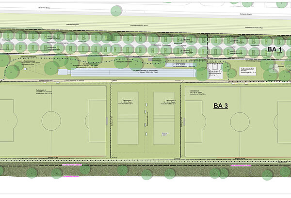 Ausschnitt von einem Bebauungsplan