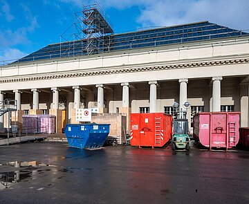 Baufortschritt der Stadthalle Karlsruhe