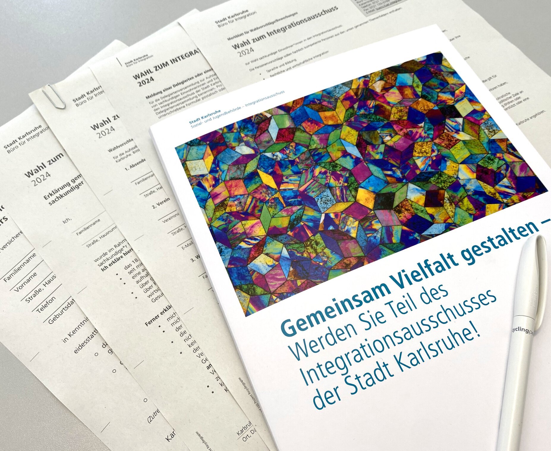 Büro für Integration, Flyer, Übersichtsmappe