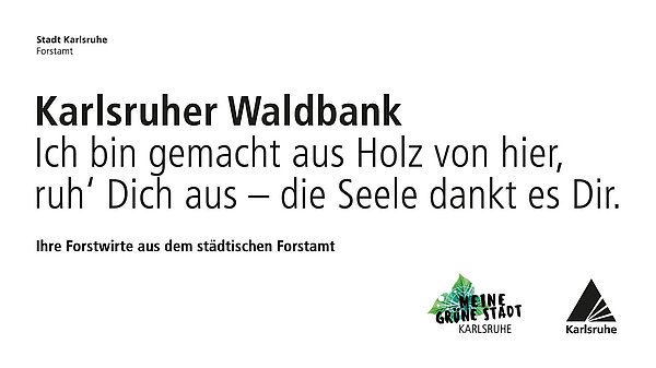 Waldbank, Schild