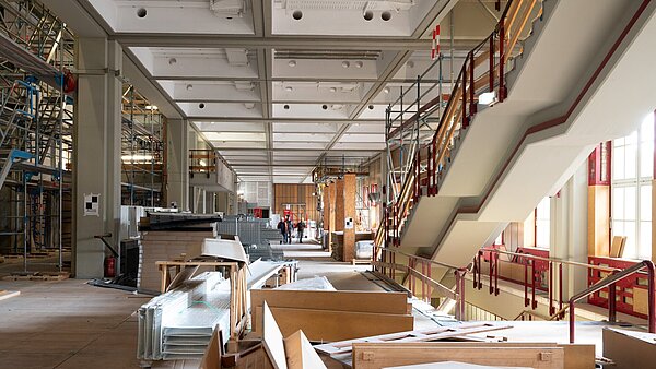 Baustand der Stadthalle im März 2024