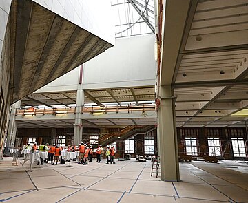 Begehung der Stadthalle, Juni 2023