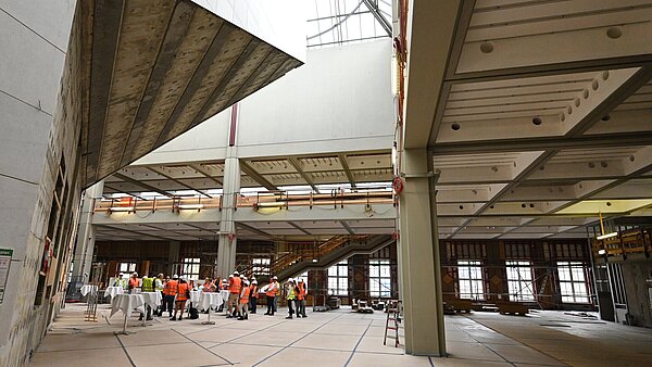 Begehung der Stadthalle, Juni 2023