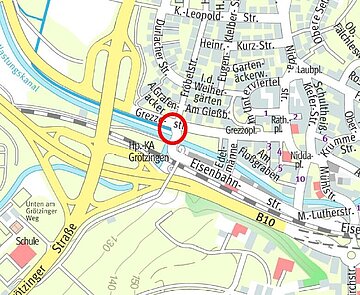 Treffpunkt der Gewässerschau am Giessbach