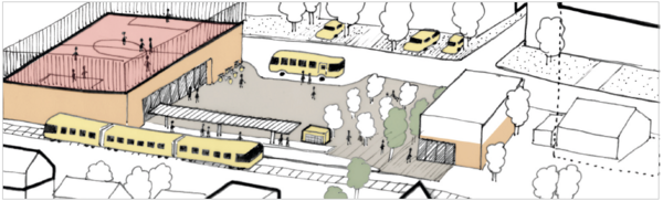 Planskizze zu Nachbarschaftszentren beleben