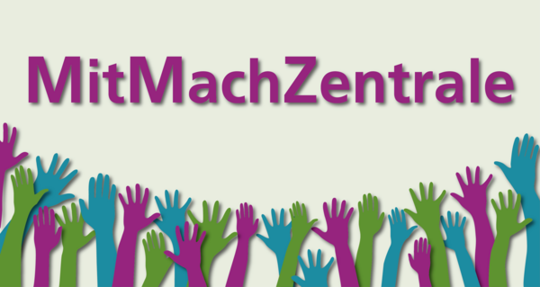 MitMachZentrale - Viele stilisierte Hände zeigen in die Luft