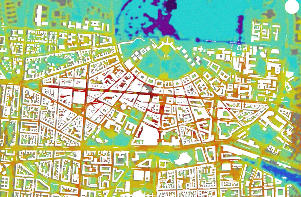 Stadtklimakarte Karlsruhe Innenstadt