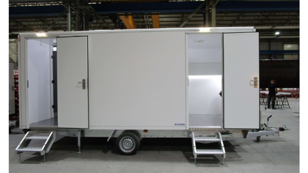 Außenansicht Toilettenwagen