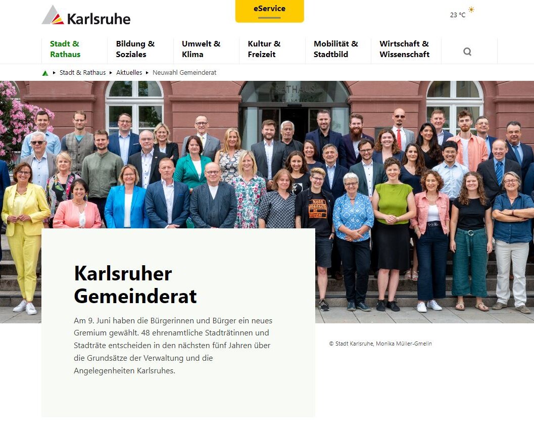 Dossierseite zum Thema Gemeinderat