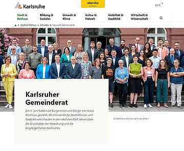 Dossierseite zum Thema Gemeinderat