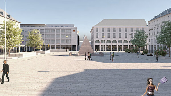 Visualisierung Bäume Marktplatz