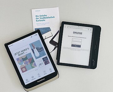 E-Reader für die Onleihe der Stadtbibliothek Karlsruhe
