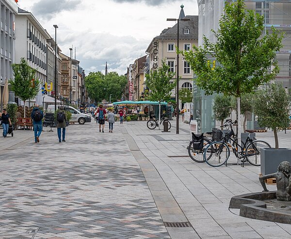 Erster Bauabschnitt der Fußgängerzone zwischen Lammstraße und Marktplatz