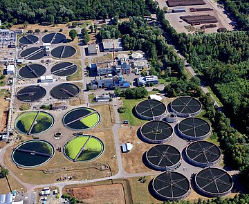 Luftaufnahme des Klärwerks