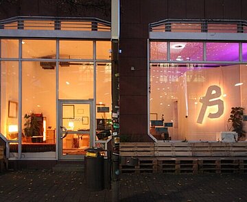 Schaufenster des Projektraums ßpace