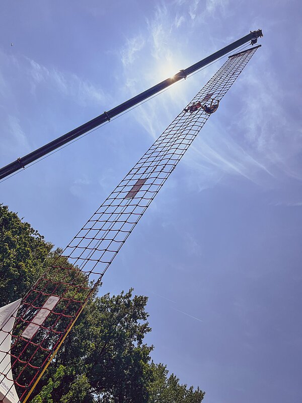 Kletterturm auf dem Mobi-Gelände bei Das Fest 2022