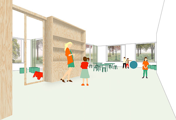 Perspektive Spielflur