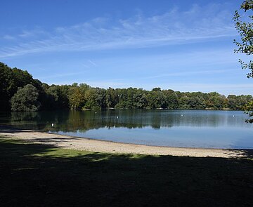 Der Strand am Grötzinger Baggersee