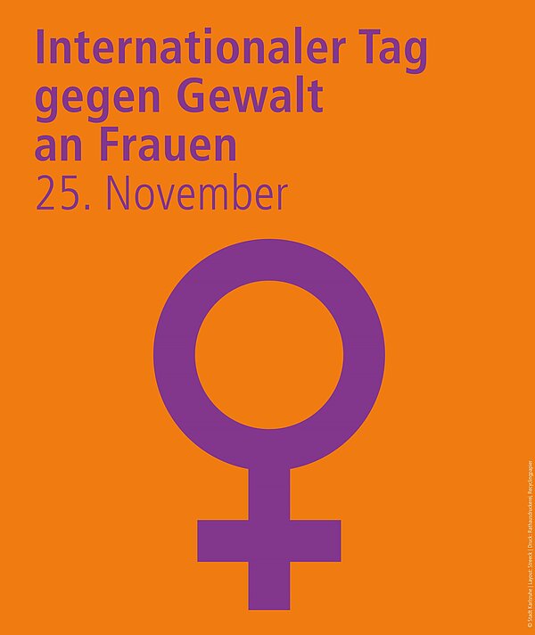 Plakat zum Tag gegen Gewalt an Frauen