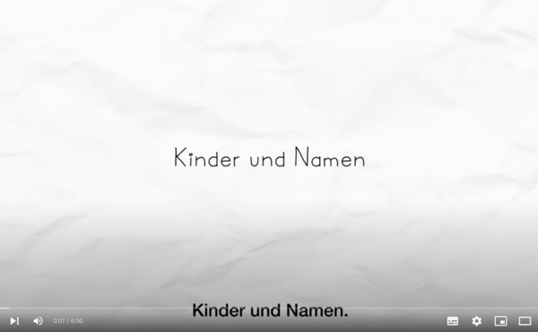 Erklärvideo: Namensrecht für Kinder