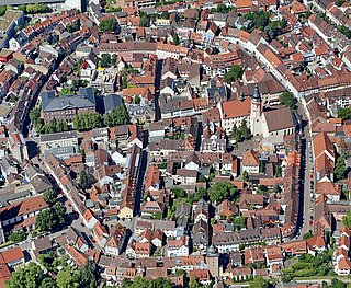 Die Durlacher Altstadt aus der Luft gesehen