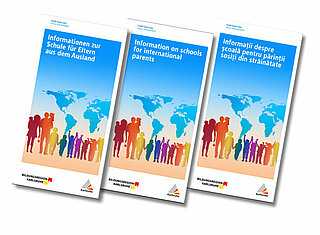 Abbildung der Broschüre "Informationen zur Schule für Eltern aus dem Ausland"