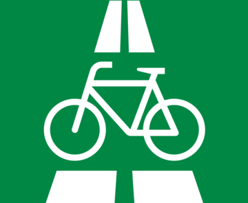 Radschnellverbindungen - Das Bild zeigt das Verkehrszeichen für Radschnellverbindungen.