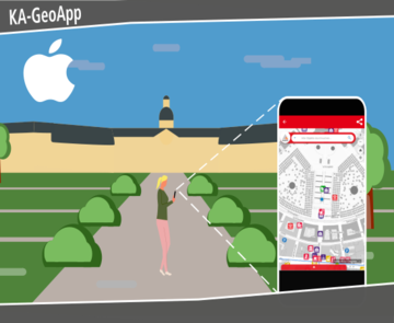 Abbildung der "KA-GeoApp" für iOS