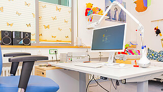 Behandlungszimmer für Kinder im Städtischen Klinikum Karlsruhe