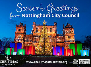 Abbildung einer Weihnachtskarte aus Nottingham.
