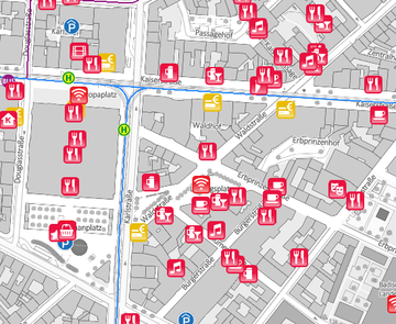 Abbildung der Zielgruppenkarte "Nightlife-Stadtplan"