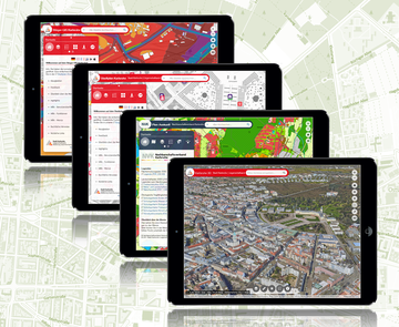 Abbildung der Web Apps im Geoportal der Karlsruhe